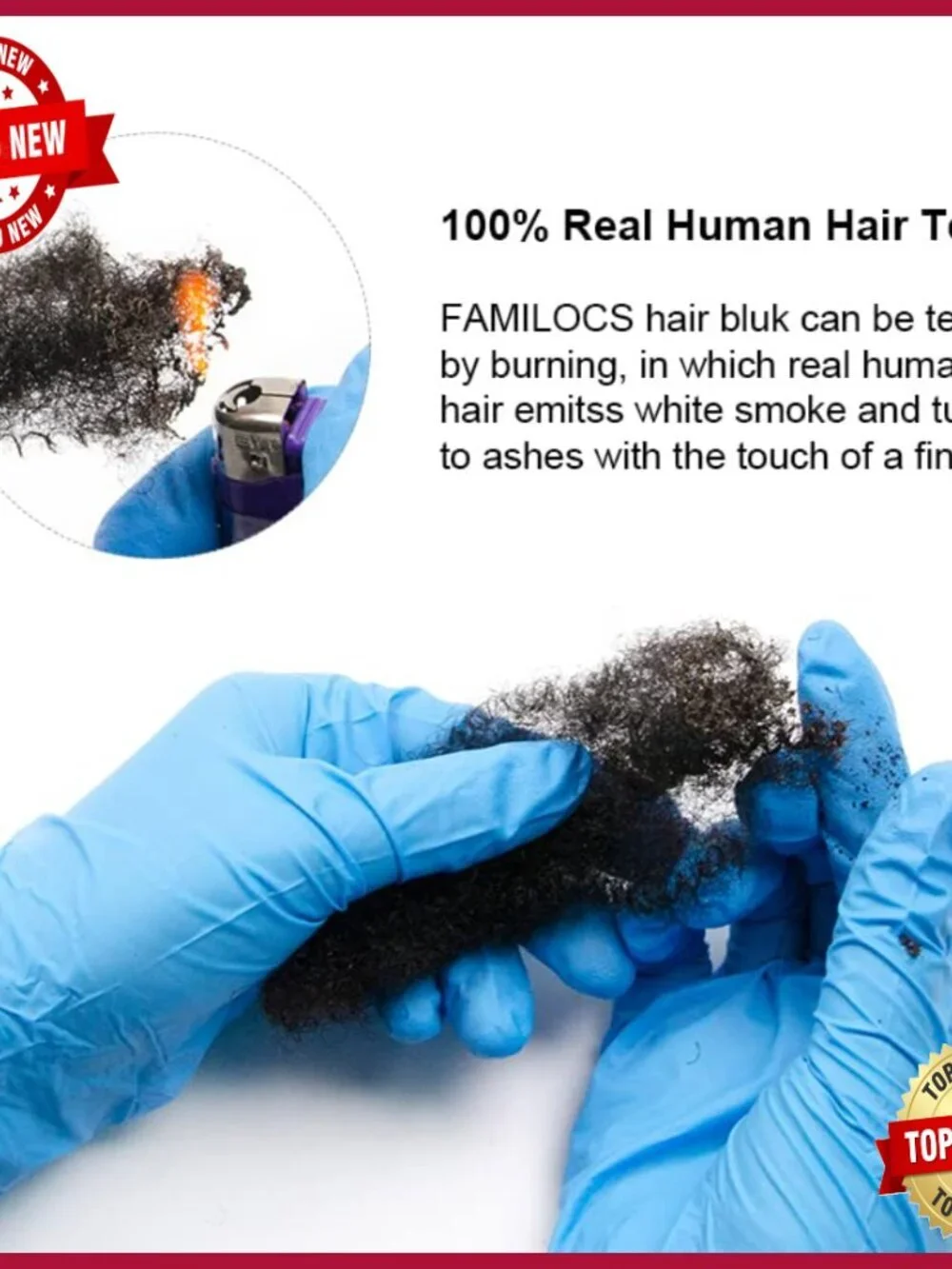 12 Inch Human Hair Bulk for Dreadlock Extensions Braids Twists
